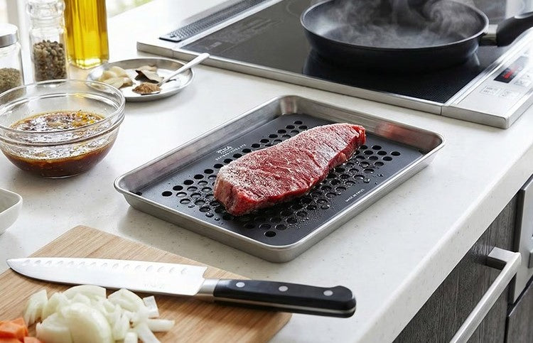 せいろやフライパン調理を更に美味しく！燕三条の「進化系解凍プレート