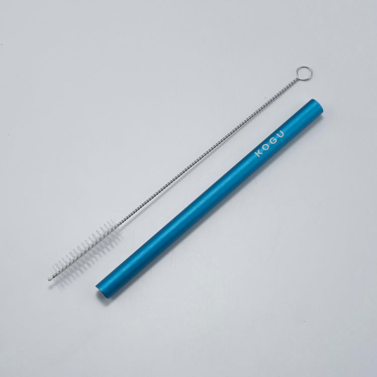 珈琲考具 アルミストロー11mm ブラシ付 ブルー 43947 KOGU