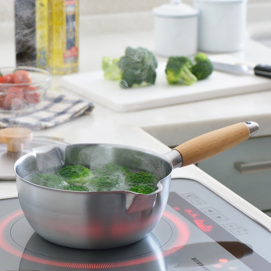 ヨシカワ 日本製 aikata アイカタ 両口ステンレス雪平鍋 18cm 片手鍋 IH対応 ガス火OK 燕三条 Yoshikawa プレゼント ギフト 贈り物 料理 調理用品