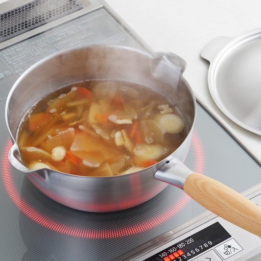 ヨシカワ 日本製 aikata アイカタ 両口ステンレス雪平鍋 20cm 片手鍋 IH対応 ガス火OK 燕三条 Yoshikawa プレゼント ギフト 贈り物 料理 調理用品