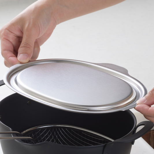 ヨシカワ aikata 揚げ鍋専用 ステンレス蓋 日本製 燕三条 鉄製揚げ鍋専用 ステンレス フタ 蓋 トレー 揚げ物 天ぷら アイカタ PD3027 Yoshikawa