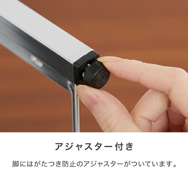 日本製 燕三条 頑丈ステンレス棚 伸縮 レンジ上ラック 幅81~120cm キッチンラック カウンター上 家電ラック 家電上ラック トースターラック(代引不可)