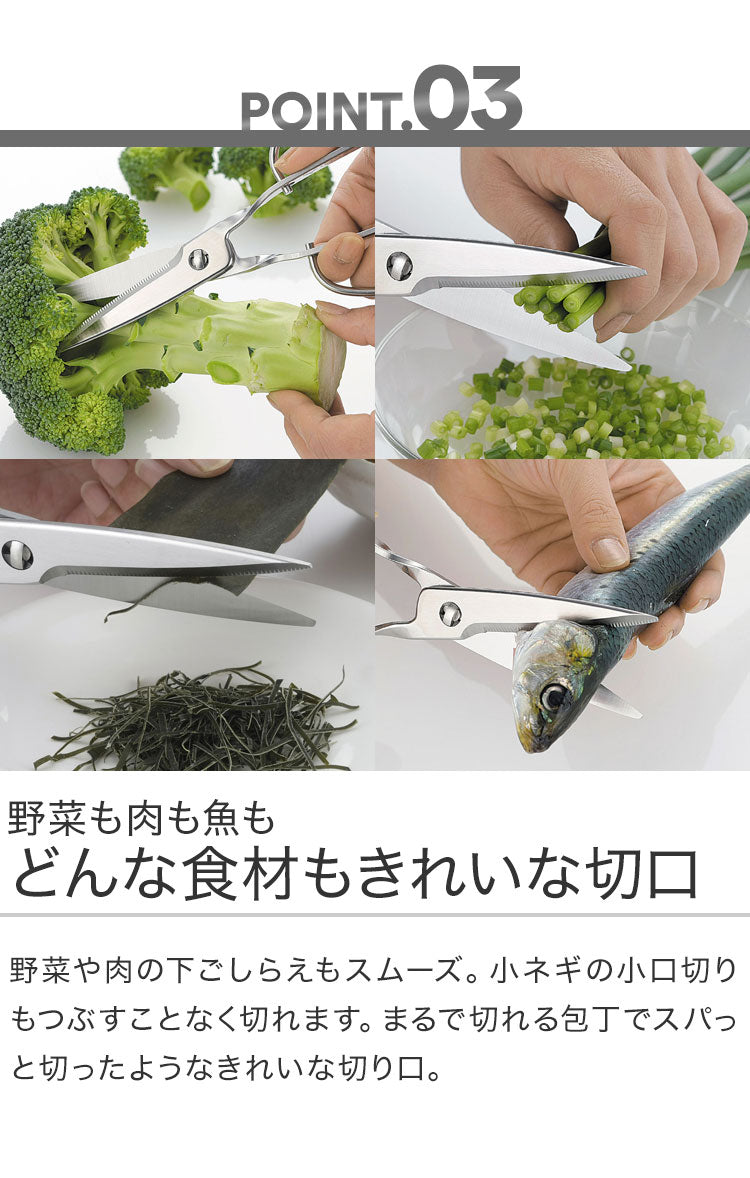 【正規品】鳥部製作所 キッチンスパッター 日本製 オールステンレス キッチンバサミ キッチンハサミ 料理ハサミ 食洗機対応 燕三条 正規品(代引不可)【メール便】