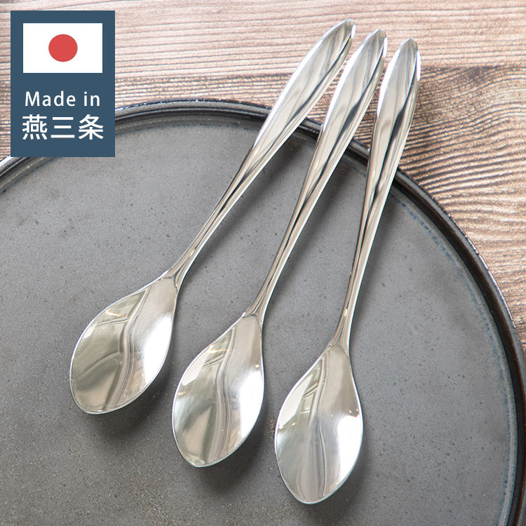 日本製 燕三条 ミディアムスプーン 3本セット 食洗機対応 ステンレス TSUBAME カトラリー セット 3本組 スプーン カレースプーン デザートスプーン(代引不可)