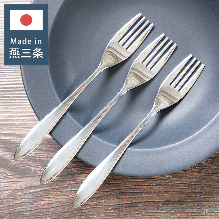 日本製 燕三条 ミディアムフォーク 3本セット 食洗機対応 ステンレス TSUBAME カトラリー セット 3本組 フォーク デザートフォーク(代引不可)