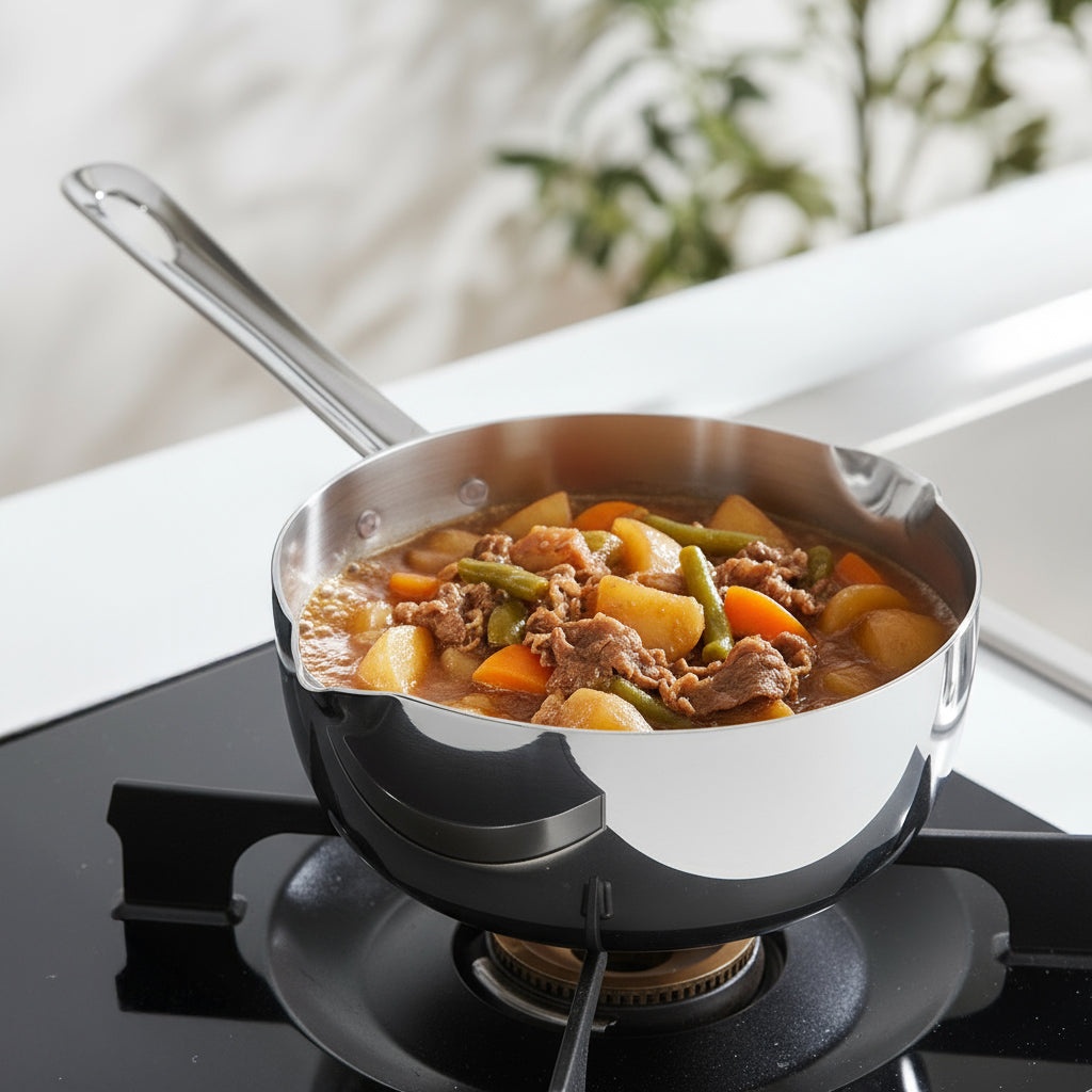 日本製 燕三条 雪平鍋 18cm 20年保証 エレックマスタープロ IH対応 フジノス アルミ ステンレス 3層構造 鍋 片手鍋 小鍋 熱効率 ガス火対応 プロ仕様 スピーディ 熱ムラ少ない 行平 雪平 ミルクパン(代引不可)