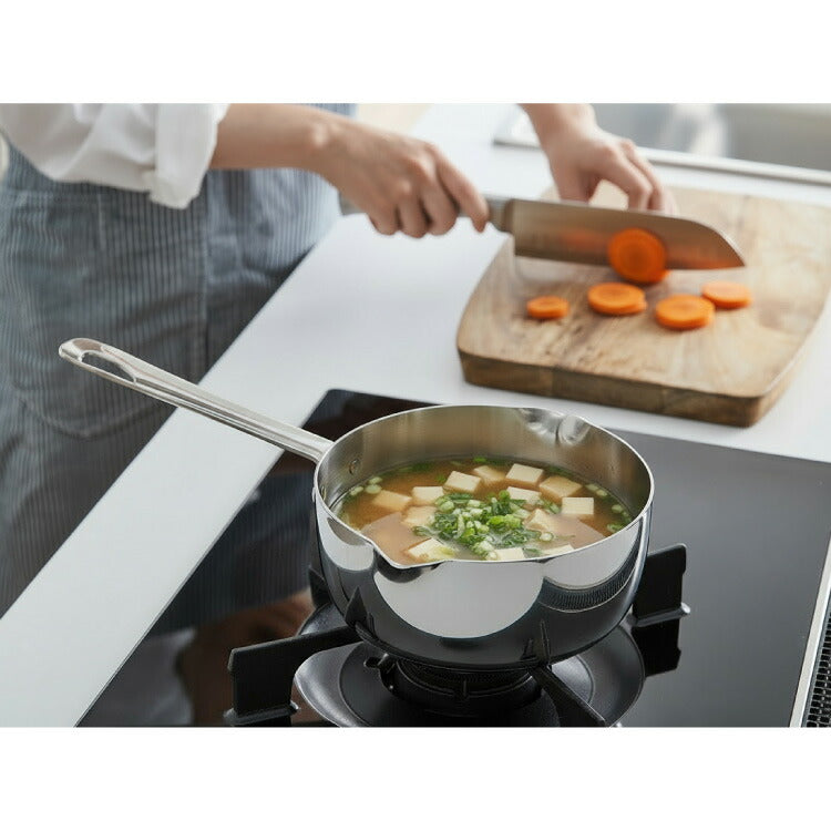 日本製 燕三条 雪平鍋 16cm 20年保証 エレックマスタープロ IH対応 フジノス アルミ ステンレス 3層構造 鍋 片手鍋 小鍋 熱効率 ガス火対応 プロ仕様 スピーディ 熱ムラ少ない 行平 雪平 ミルクパン(代引不可)