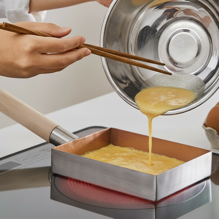 日本製 燕三条 銅の卵焼き器 20年保証 銅製 卵焼き器 IH対応 フジノス 銅 ステンレス 2層構造 ガス火対応 木柄 プロ仕様 玉子焼き器 たまご焼き器 玉子焼きフライパン 卵焼きフライパン エッグパン(代引不可)