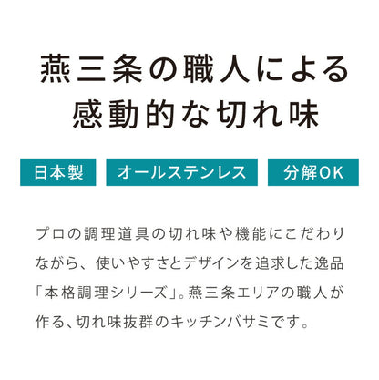 プログレード 日本製 燕三条 キッチンバサミ 分解 オールステンレス セパレート 取り外し式 洗える キッチンばさみ キッチンはさみ キッチンハサミ キッチン鋏(代引不可)【メール便配送】