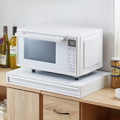 日本製 燕三条 キッチン家電下 スライドテーブル 幅55cm 家電下 スライドテーブル 炊飯器 電子レンジ 下 後付け 家電下テーブル 収納 レンジラック トースター台 レンジ台 カウンター 完成品(代引不可)