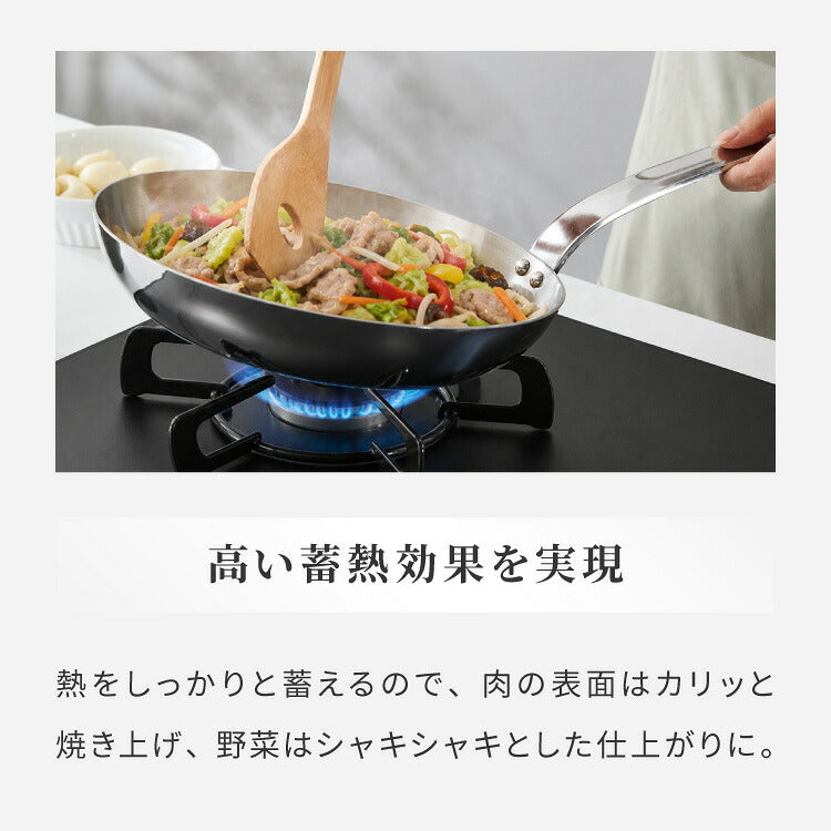日本製 燕三条 ステンレス3層フライパン 26cm IH対応 ガス火OK アルミクラッド 三層鋼 フライパン フッ素不使用 SUS304 ステンレス製 フライパン シモリュウ プロシード ギフト