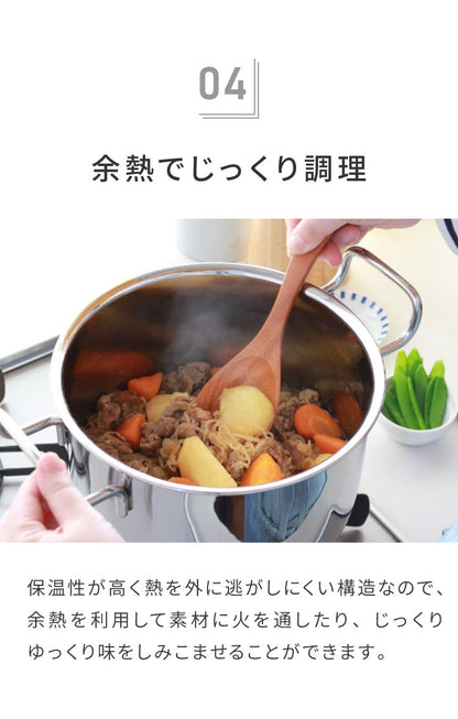 ジオ・プロダクト 日本製 パスタポット 21cm GEO-21P パスタ鍋 ガス火・IH対応 オーブン可 GEO ジオ 服部幸應先生 国産 宮崎製作所 Miyaco ジオプロダクト(代引不可)