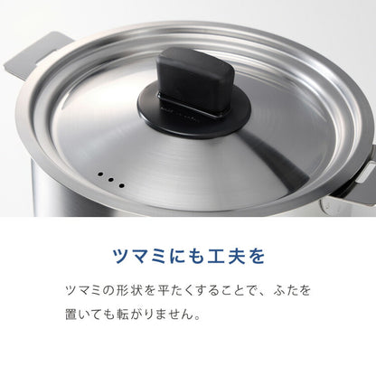 日本製 燕三条 取っ手が取れる ステンレス鍋 4サイズセット 14cm/16cm/18cm/20cm 着脱式ハンドル 創燕 ステンレス 鍋 セット 片手鍋 省スペース コンパクト 鍋セット (代引不可)