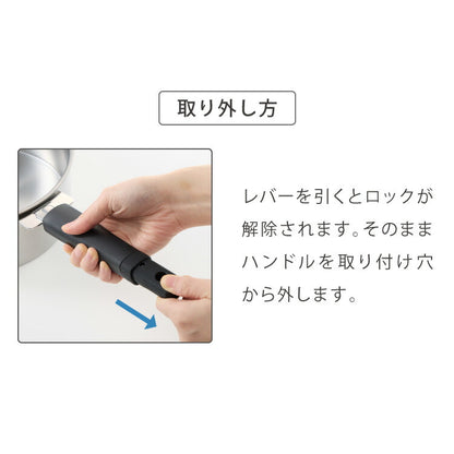 日本製 燕三条 取っ手が取れる ステンレス鍋 4サイズセット 14cm/16cm/18cm/20cm 着脱式ハンドル 創燕 ステンレス 鍋 セット 片手鍋 省スペース コンパクト 鍋セット (代引不可)