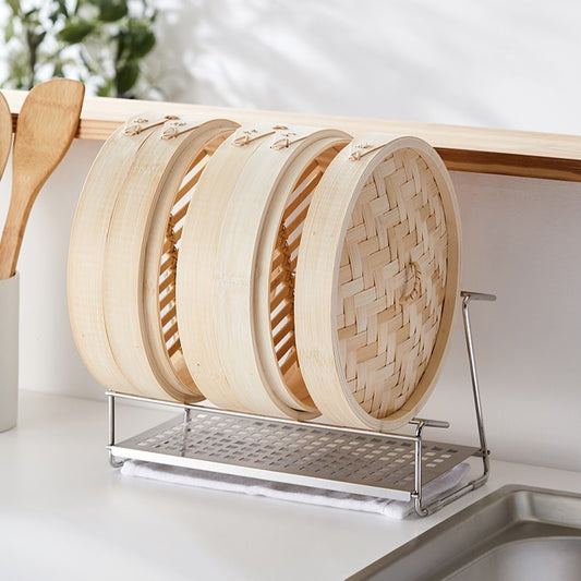 【せいろが干せる】 ヨシカワ 日本製 燕三条 飾れるせいろスタンド 受け皿付き ボトルスタンド 水切りラック ラック せいろ干し ボトル キャップ フタ せいろ 多機能ラック 乾燥 収納 Yoshikawa