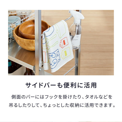 GraSUS×ILC 日本製 燕三条 ステンレス作業台ワゴン スリム 幅36.5cm キッチンワゴン 作業台 調理台 スリム キャスター付き シルバー ステンレス おしゃれ