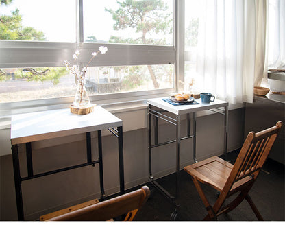 日本製 燕三条 伸縮キッチンサイドカウンター 作業台ワゴン 幅55~90cm 伸縮式 キッチンカウンター キッチンワゴン ガルバリウム鋼板使用 伸縮 伸縮式 作業台 ワゴン ゴミ箱ラック ごみ箱ラック(代引不可)