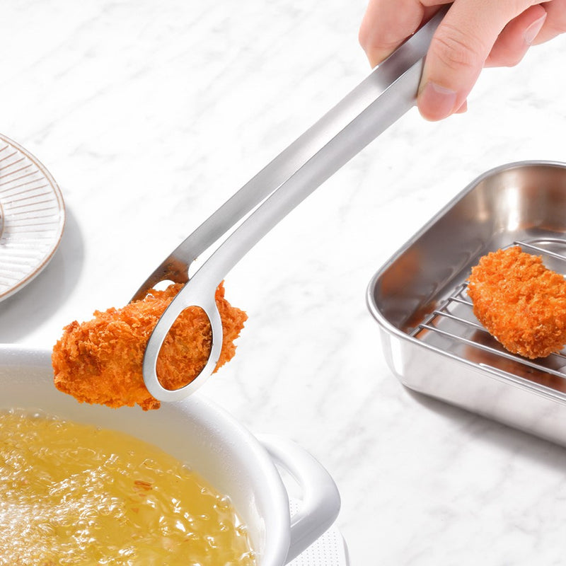 オークス レイエ あげものトング 日本製 燕三条 ステンレス製 食洗機対応 トング あげもの 揚げ物 天ぷら LS1544 AUX leye(代引不可)【メール便配送】