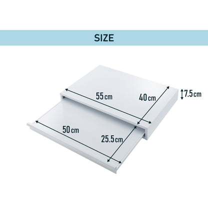 日本製 燕三条 キッチン家電下 スライドテーブル 幅55cm 家電下 スライドテーブル 炊飯器 電子レンジ 下 後付け 家電下テーブル 収納 レンジラック トースター台 レンジ台 カウンター 完成品(代引不可)