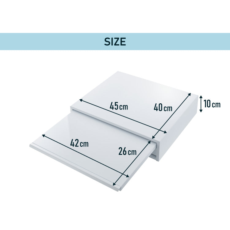 日本製 燕三条 収納付き キッチン家電下 スライドテーブル 幅45cm 2way 家電下 スライドテーブル 炊飯器 電子レンジ 下 引出し 引き出し 収納 レンジラック トースター台 レンジ台 完成品(代引不可)