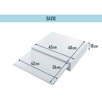 日本製 燕三条 収納付き キッチン家電下 スライドテーブル 幅45cm 2way 家電下 スライドテーブル 炊飯器 電子レンジ 下 引出し 引き出し 収納 レンジラック トースター台 レンジ台 完成品(代引不可)
