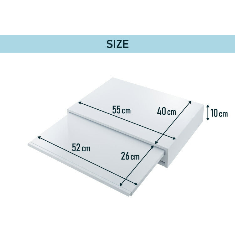 日本製 燕三条 収納付き キッチン家電下 スライドテーブル 幅55cm 2way 家電下 スライドテーブル 炊飯器 電子レンジ 下 引出し 引き出し 収納 レンジラック トースター台 レンジ台 完成品(代引不可)