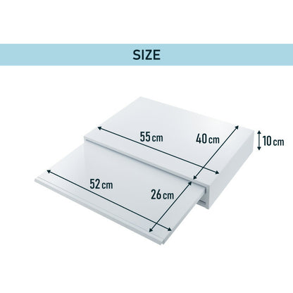 日本製 燕三条 収納付き キッチン家電下 スライドテーブル 幅55cm 2way 家電下 スライドテーブル 炊飯器 電子レンジ 下 引出し 引き出し 収納 レンジラック トースター台 レンジ台 完成品(代引不可)